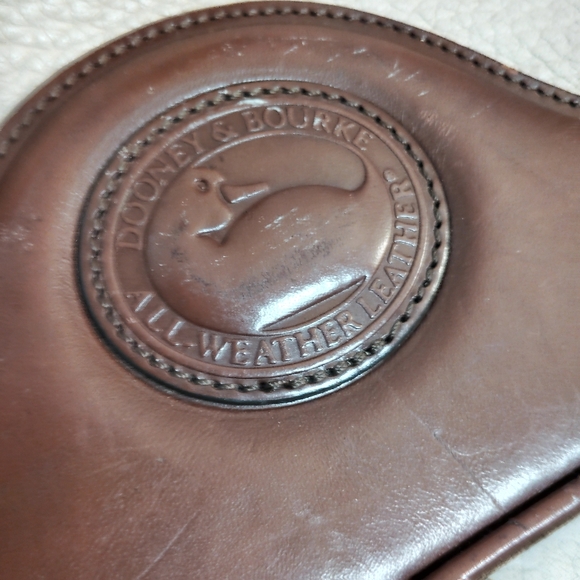 Vtg 70s/80s Genuine Leather Dooney&Burke Cottagecore Cinch Bucket Shoulder Bag - Picture 3 of 15